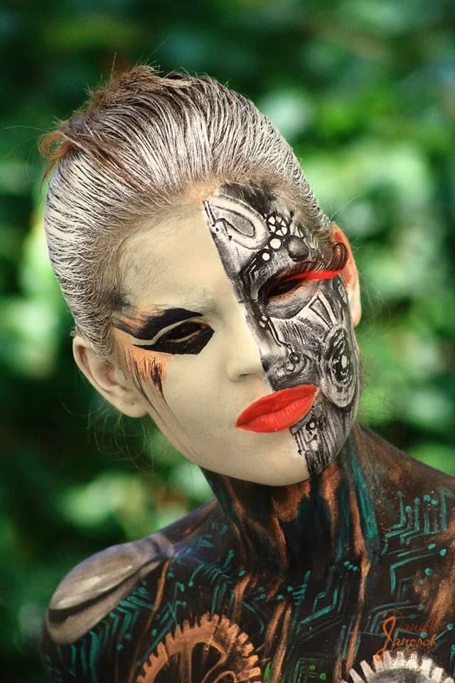 maquillador artístico body painting pincel lucia camarena bilbao